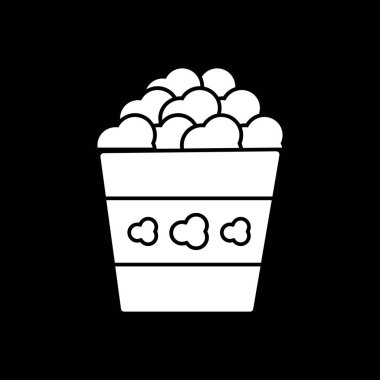 Patlamış mısır kovası. Web simgesi basit illüstrasyon