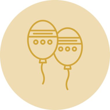 Balon simgesinin vektör illüstrasyonu 