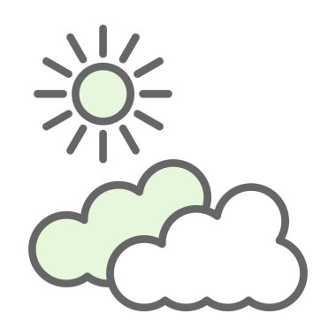 Hava durumu simgesi, vektör illüstrasyonu 