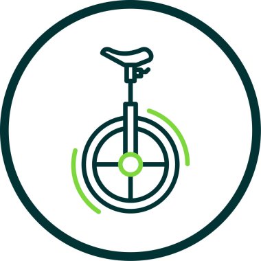 Unicycle simgesinin vektör illüstrasyonu