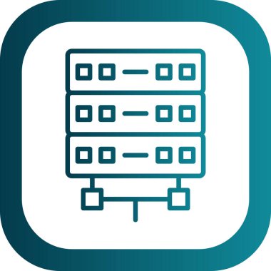 sunucu simgesi, vektör illüstrasyonu basit tasarım