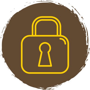 Asma kilit. Web simgesi basit illüstrasyon 