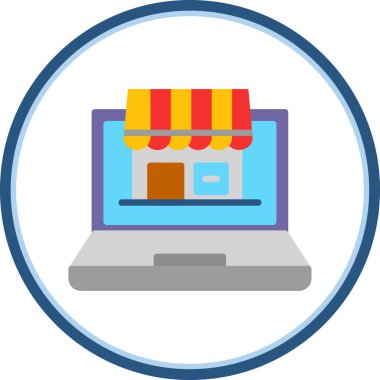 Alışveriş. Web simgesi basit illüstrasyon
