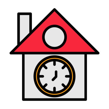 vector illustration of Cuckoo clock icon 