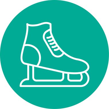 Buz pateni ikonu. Basit vektör illüstrasyonu