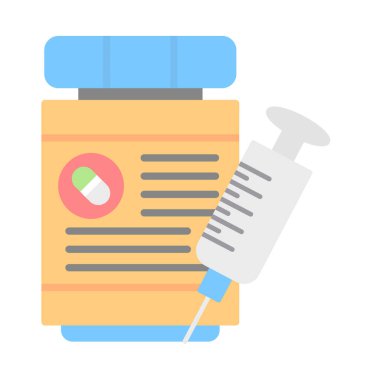 Aşı şişesi vektör simgesi