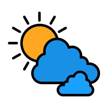 Hava durumu simgesi, vektör illüstrasyonu 