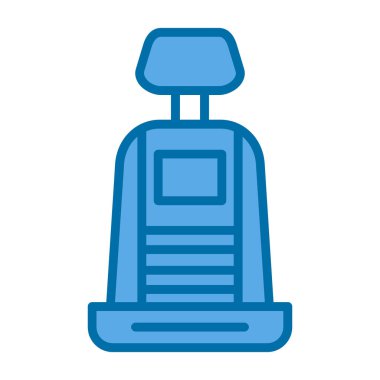 araba koltuğu simgesi, vektör illüstrasyonu basit tasarım