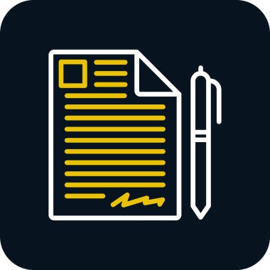 Dosya belgesi simgesi, Sözleşme web işareti, vektör illüstrasyonu