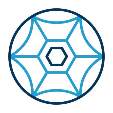 düz futbol topu simgesi, vektör illüstrasyonu