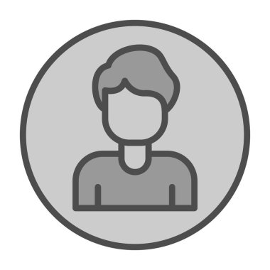 Man avatar simgesi vektör illüstrasyonu