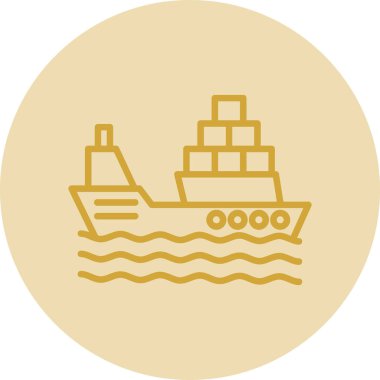 Gemi simgesi vektör illüstrasyonu 