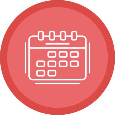 Takvim simgesi, vektör illüstrasyonu basit tasarım