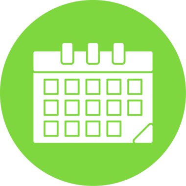 Takvim simgesi, vektör illüstrasyonu basit tasarım