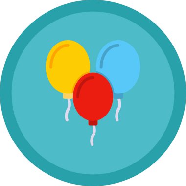 Üç balon. Web simgesi basit illüstrasyon 