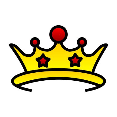 izole edilmiş taç çizgi film vektör çizimi