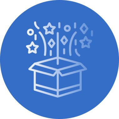 Sihirli kutu simgesi, vektör illüstrasyonu basit tasarım