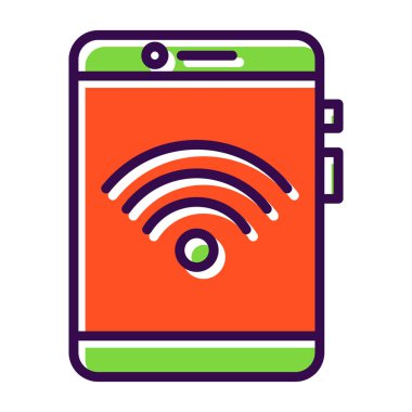 akıllı telefon simgesi, vektör illüstrasyonu basit tasarım