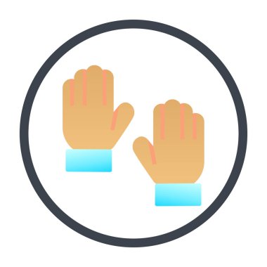 Eldivenler web simgesi vektör illüstrasyonu 