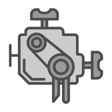 motor simgesi, vektör illüstrasyonu basit tasarım