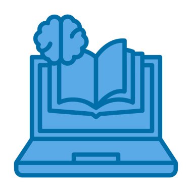 Kitap vektörü illüstrasyon tasarımlı insan beyni