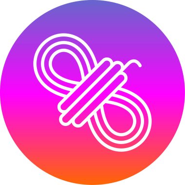 İp düz simgesinin vektör illüstrasyonu