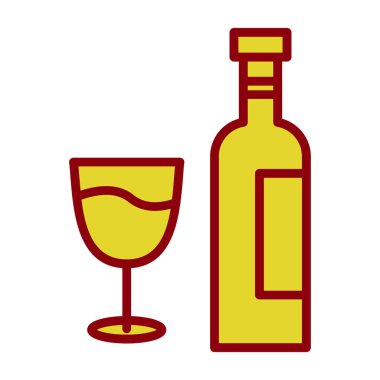 kırmızı şarap kadehi vektör illüstrasyonu
