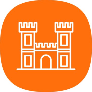 kale simgesi, vektör illüstrasyonu basit tasarım