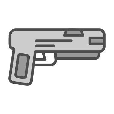 silah simgesi, vektör illüstrasyonu basit tasarım