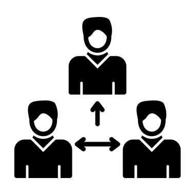 iş insanları simgesi, vektör illüstrasyonu