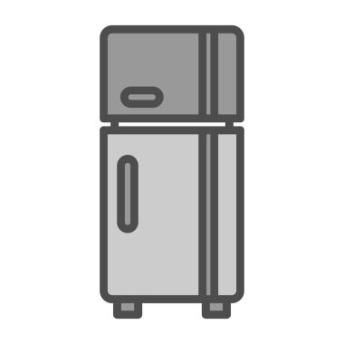buzdolabı simgesi, vektör illüstrasyonu basit tasarım