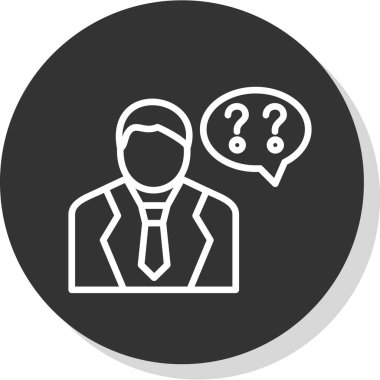 soru ve cevap simgesi, vektör tasarımı