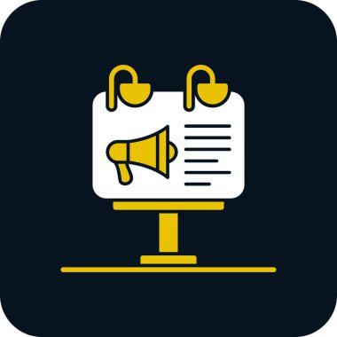 reklam panosu simgesi, vektör illüstrasyonu basit tasarım