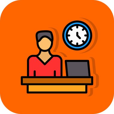 Müdür bey. Web simgesi basit illüstrasyon