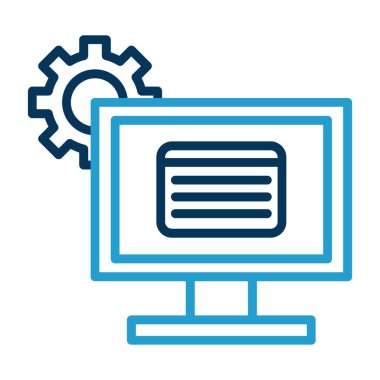 Web ayarı simgesi, vektör illüstrasyonu, tasarım