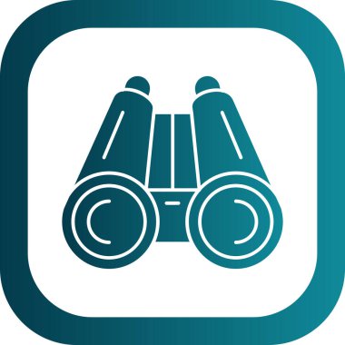 Dürbün simgesi, vektör illüstrasyonu basit tasarım