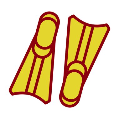 İki palet simgesi, vektör illüstrasyonu