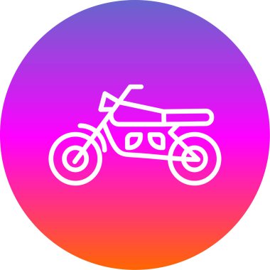 motosiklet simgesi, vektör illüstrasyonu basit tasarım