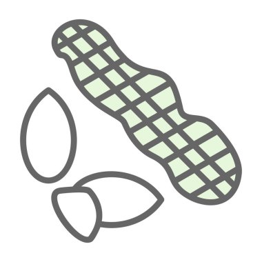 Yer fıstığı web simgesi, vektör illüstrasyonu