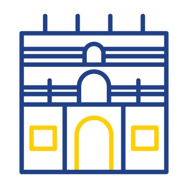 Modern binanın vektör illüstrasyonu