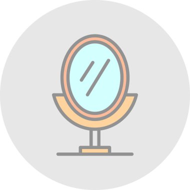 ayna simgesi, ağ basit illüstrasyon