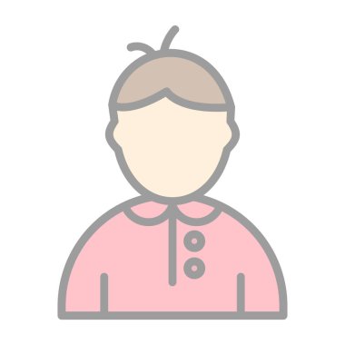 Kadın simgesinin vektör illüstrasyonu