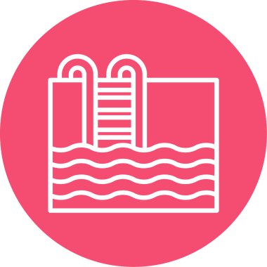 Havuzu web simgesi, vektör çizim 