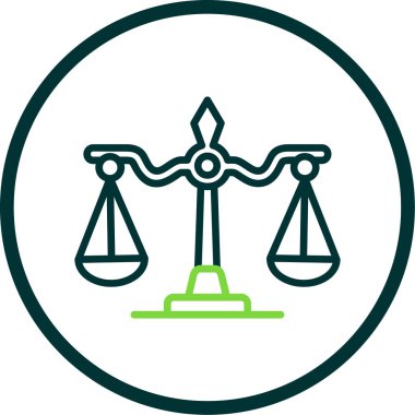 Ölçek simgesi, vektör illüstrasyonu basit tasarım