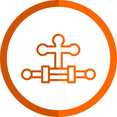 Tek izole edilmiş simgenin vektör illüstrasyonu