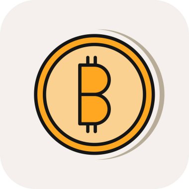 Beyaz arkaplanda bitcoin simgesi vektörü