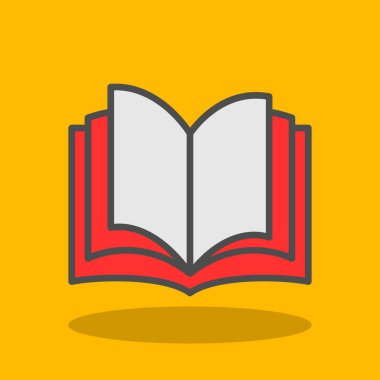 kitap simgesi, vektör illüstrasyonu basit tasarım