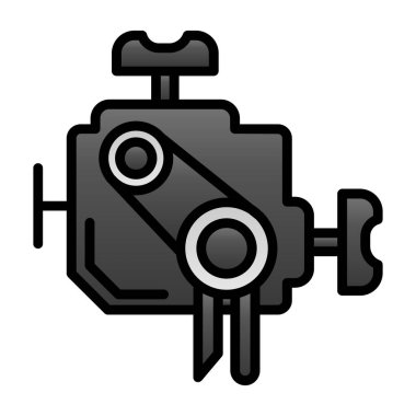 motor simgesi, vektör illüstrasyonu basit tasarım