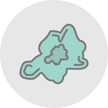 Mavi ve gri harita simgesinin gösterimi