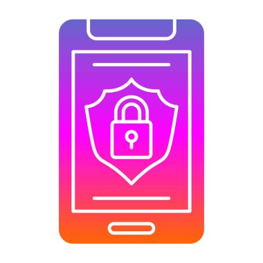 Güvenlik simgesinin vektör illüstrasyonu 